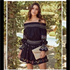 Bailando Embroidered Off The Shoulder Dress